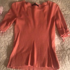 Pink Quarter Sleeve Shirt with Button Detail